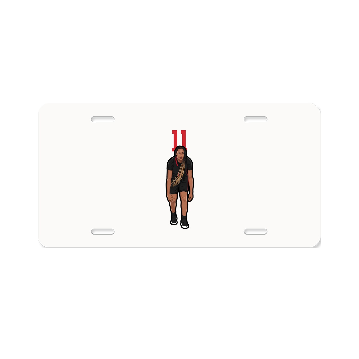 License Plate — Number Top in Classic