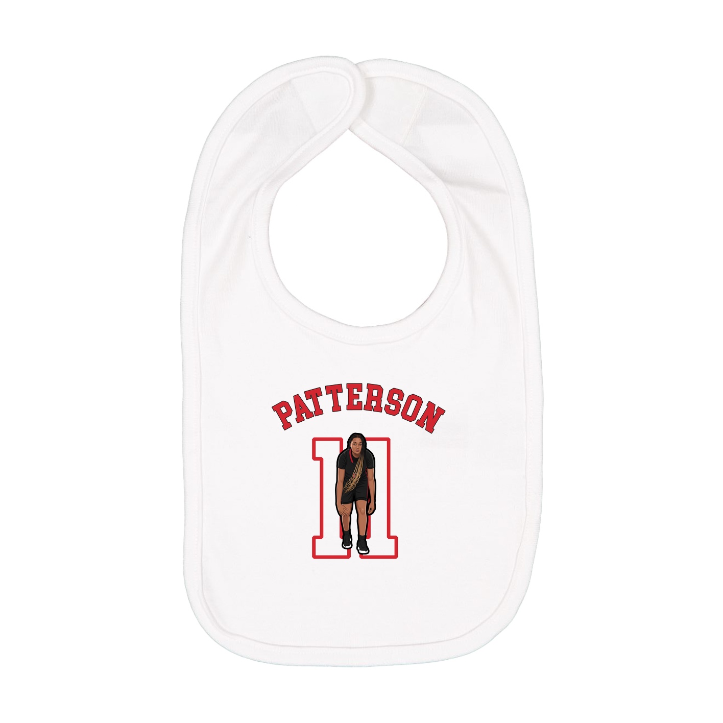 Infant Bib — Shirsey Arch in White