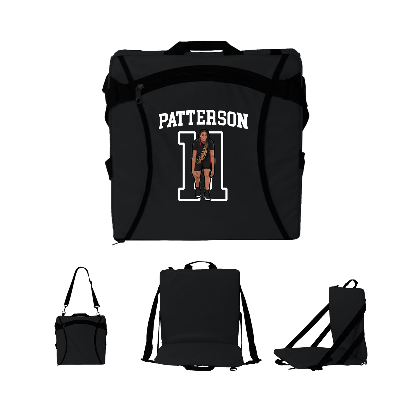 Folding Stadium Seat — Shirsey in Black