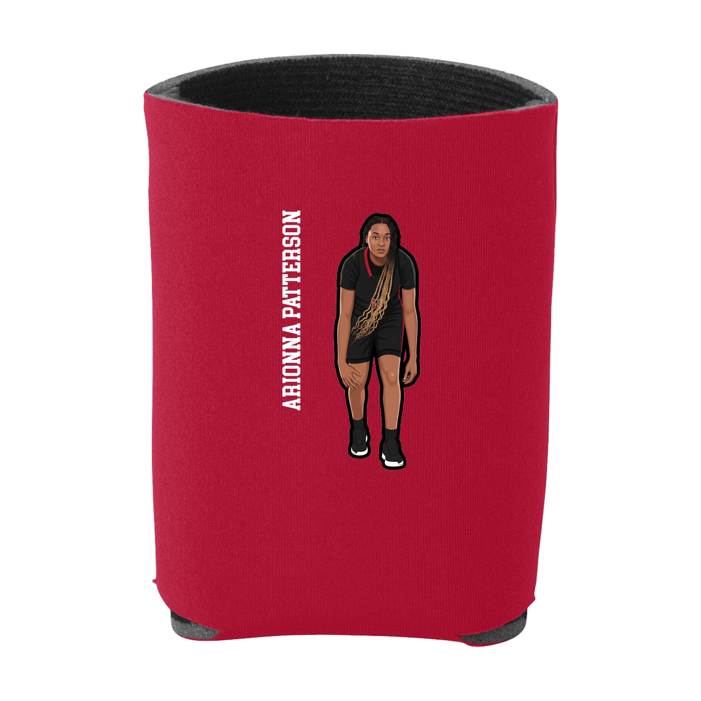 Can Holder — Name Vertical in Red