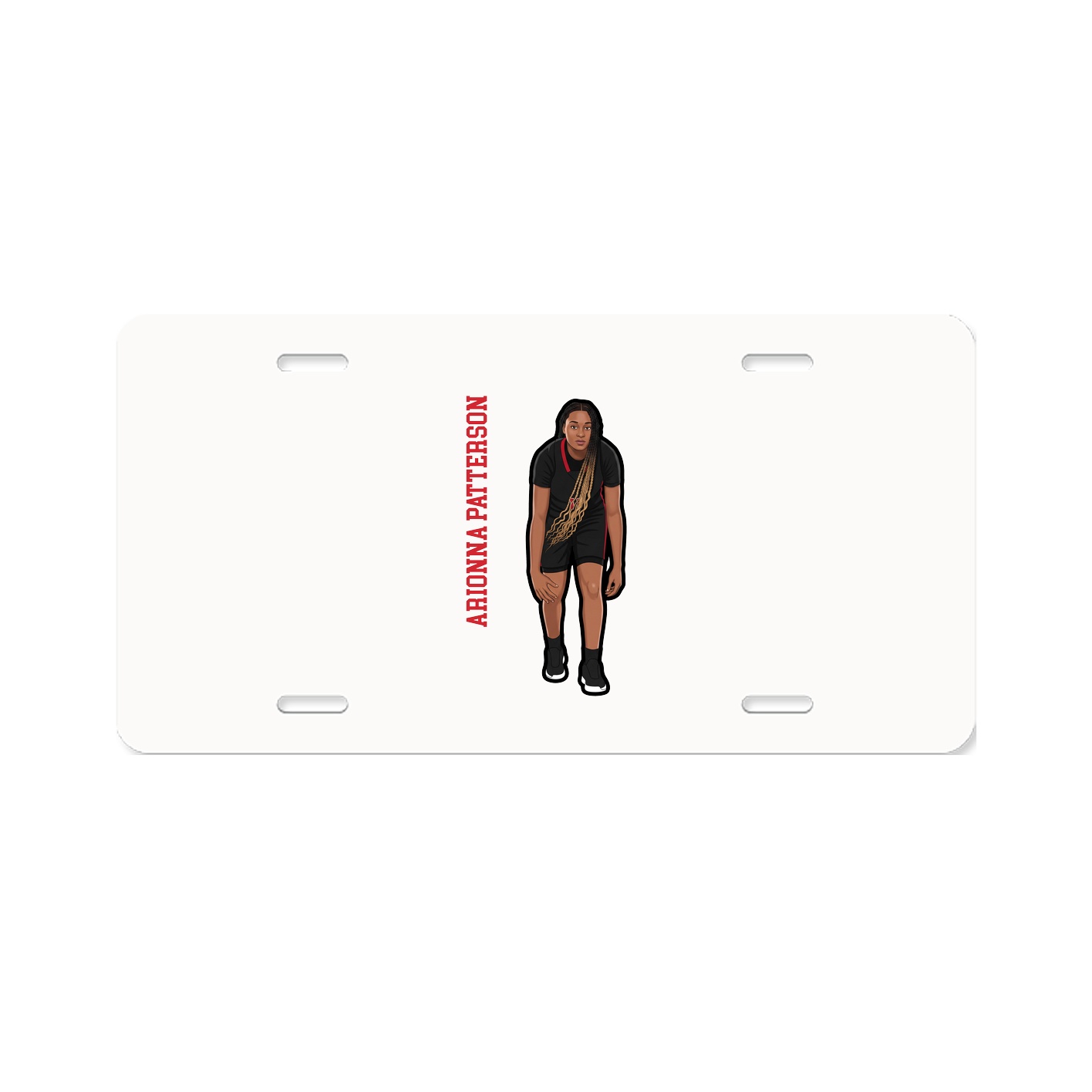 License Plate — Name Vertical in Classic