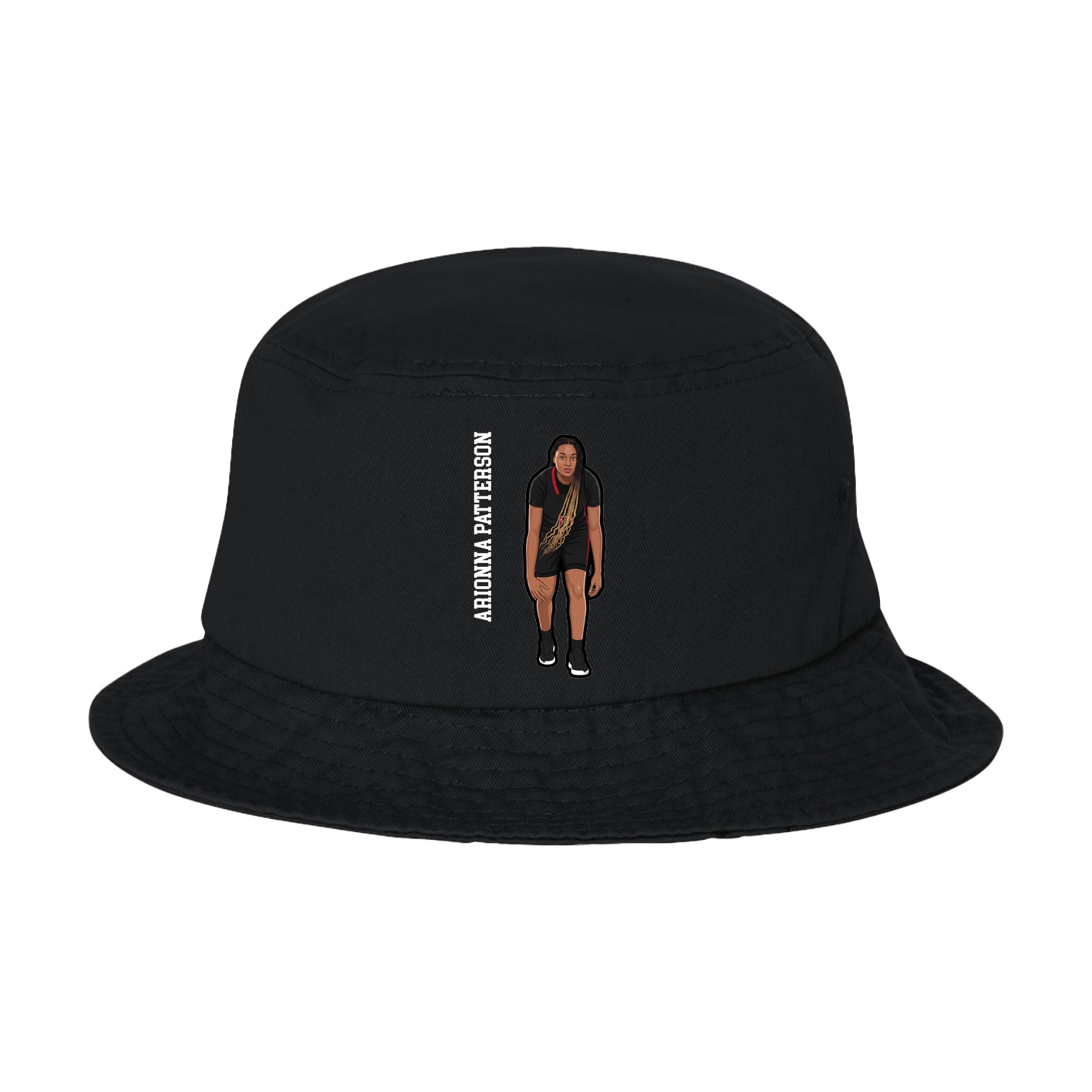 Bucket Cap — Name Vertical in Black