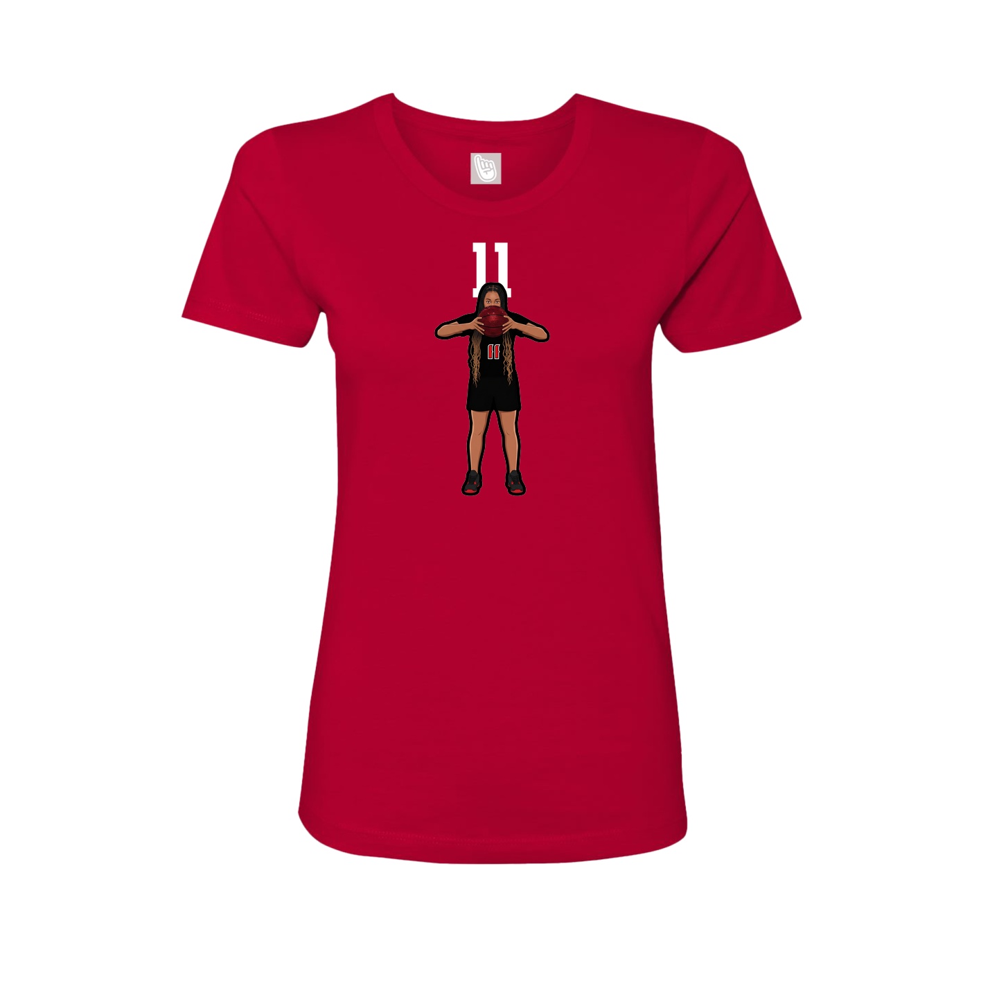 Womens Tee — Number Top in Red