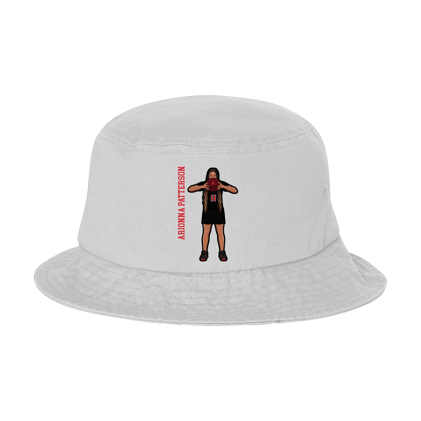 Bucket Cap — Name Vertical in White