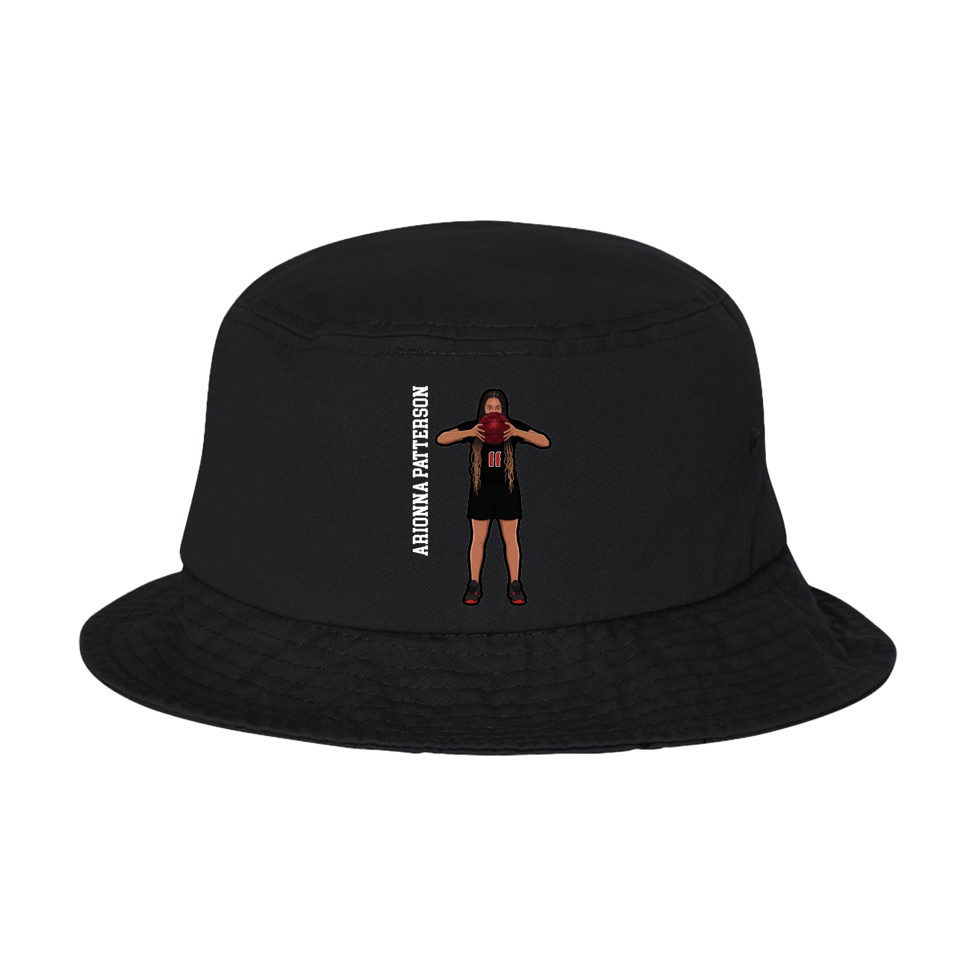 Bucket Cap — Name Vertical in Black