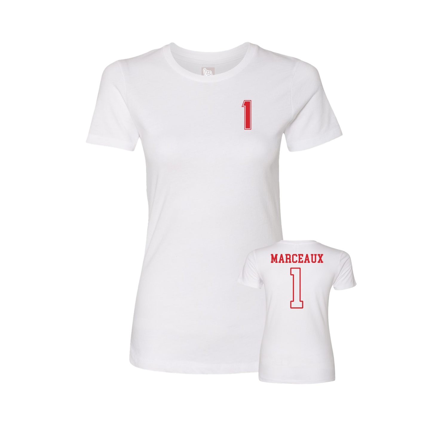 Womens Tee — Chest Back in White