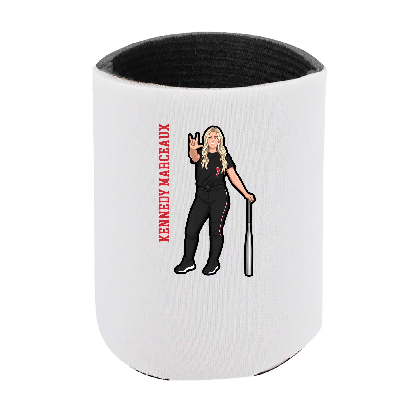 Can Holder — Name Vertical in White