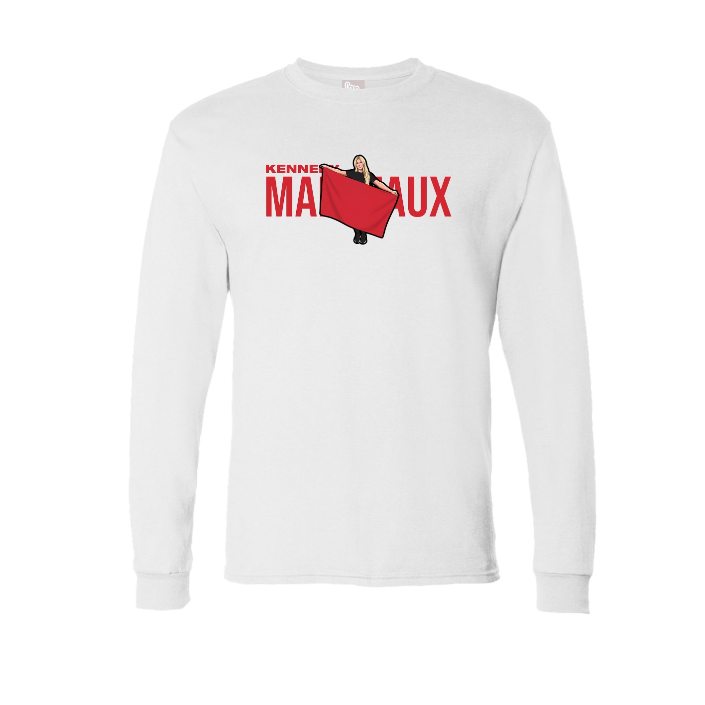 Long Sleeve Tee — Player Name in White