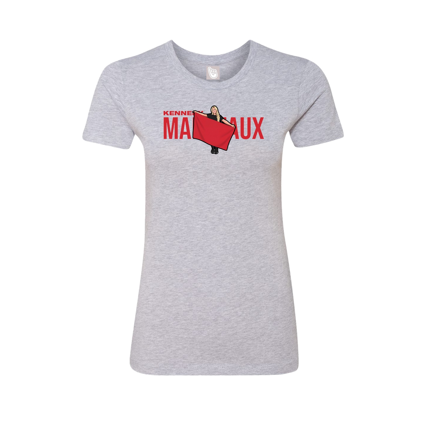 Fitted Women's Tee — Player Name in Grey