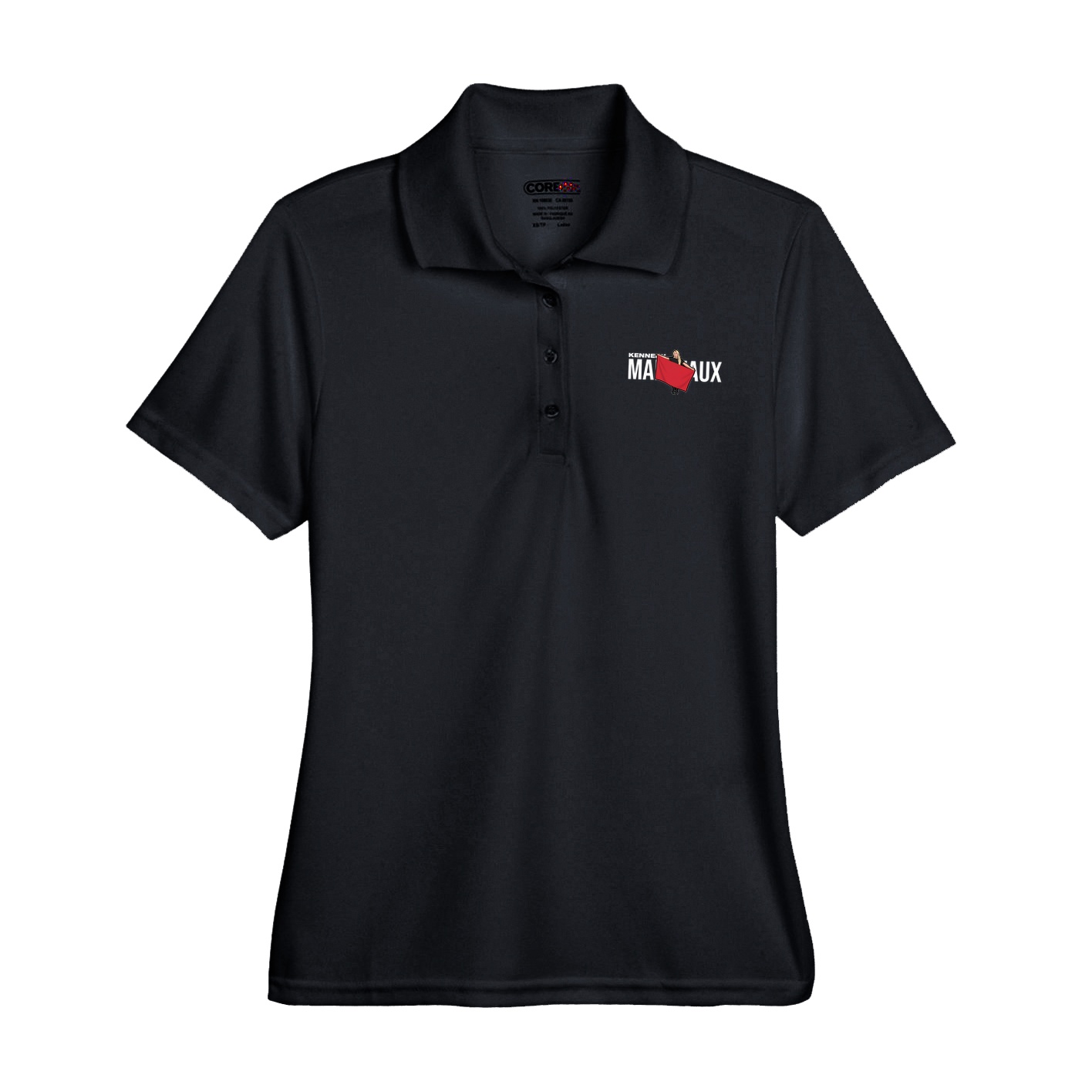 Womens Performance Polo — Player Name in Black