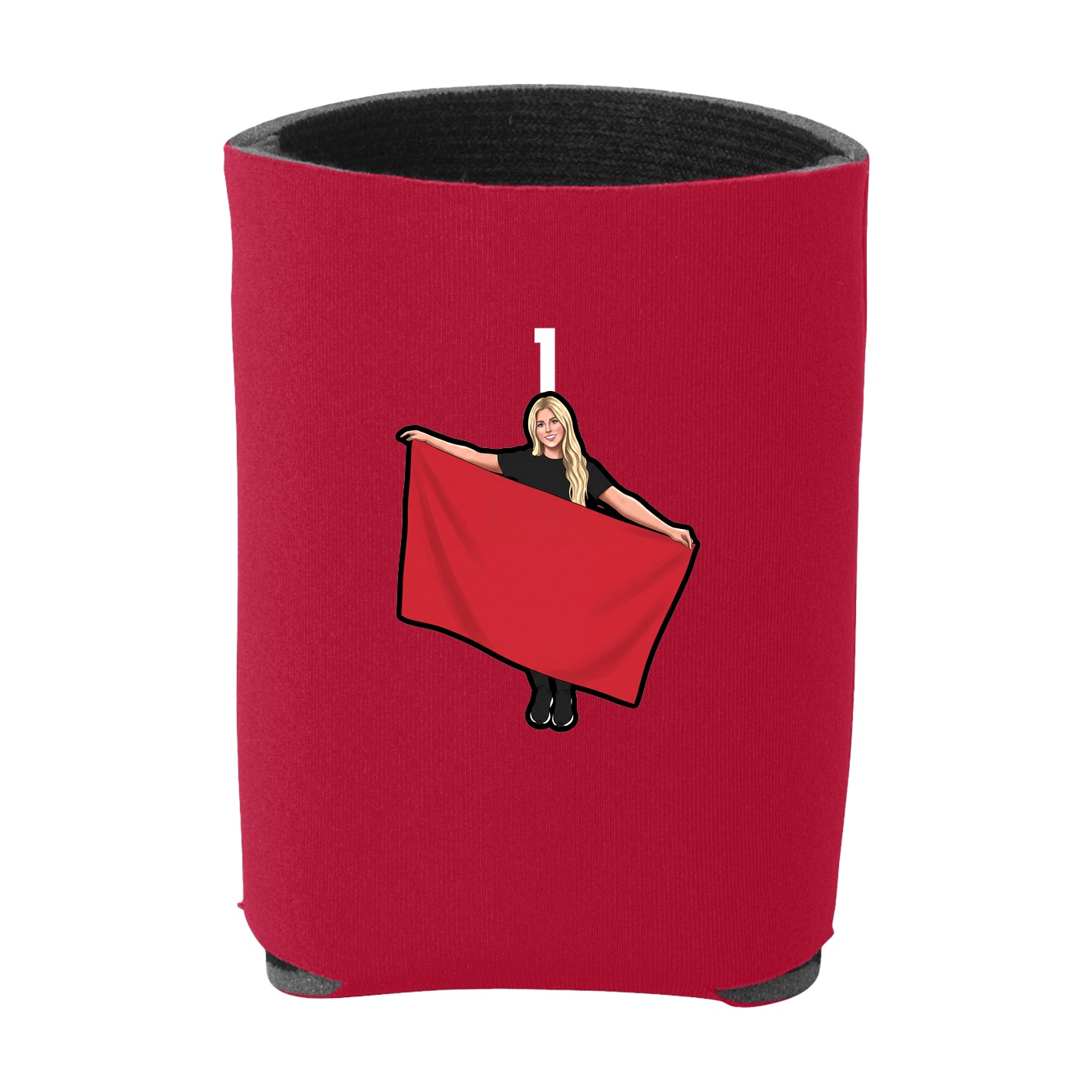 Can Holder — Number Top in Red
