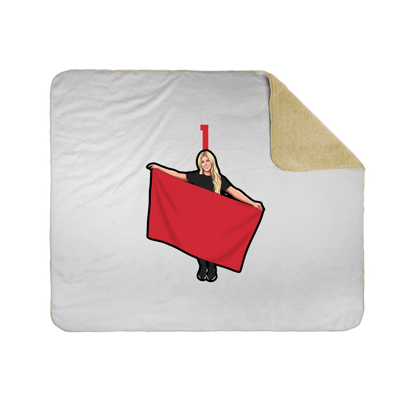 Throw Blanket — Number Top in White
