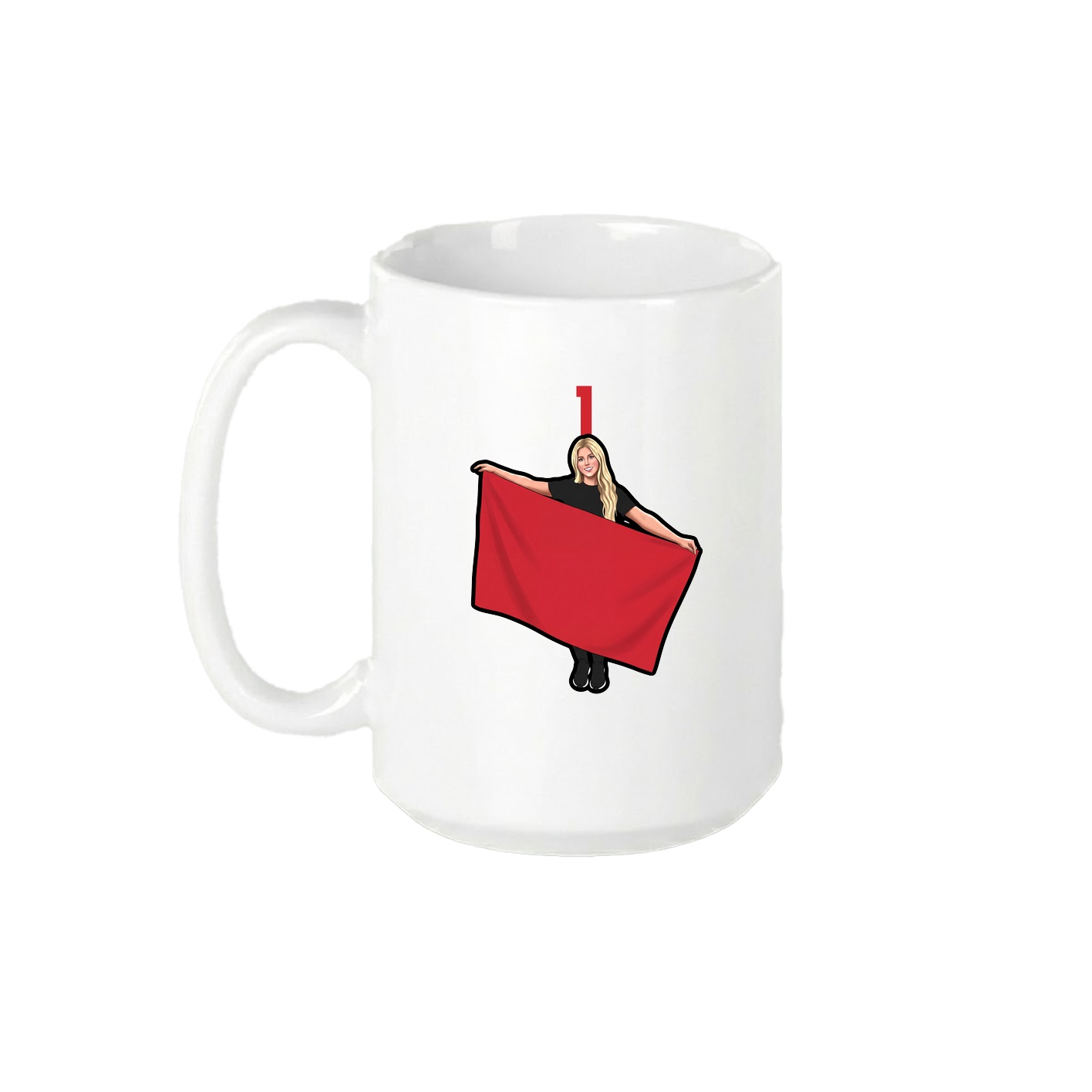 15oz Coffee Mug — Number Top in White