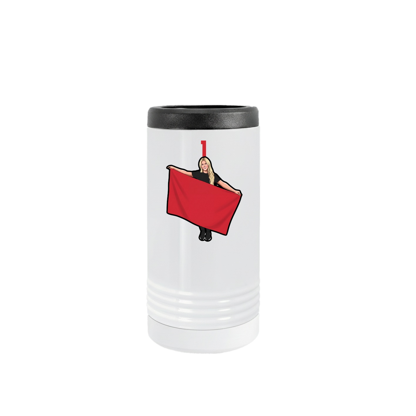 Slim Beverage Holder — Number Top in White
