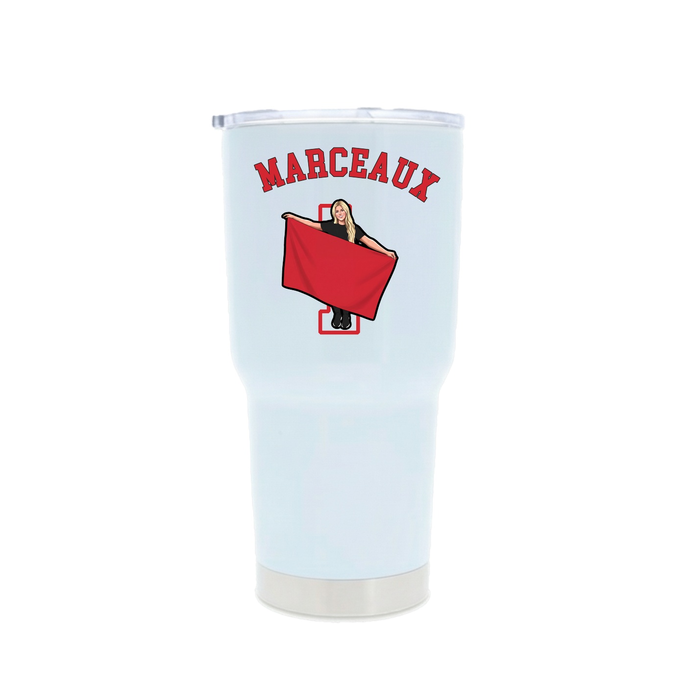 30oz Stainless Steel Tumbler — Shirsey Arch in White