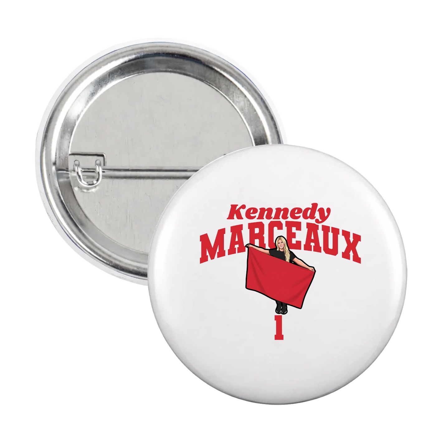 Game Day Button — Signature Arch in White