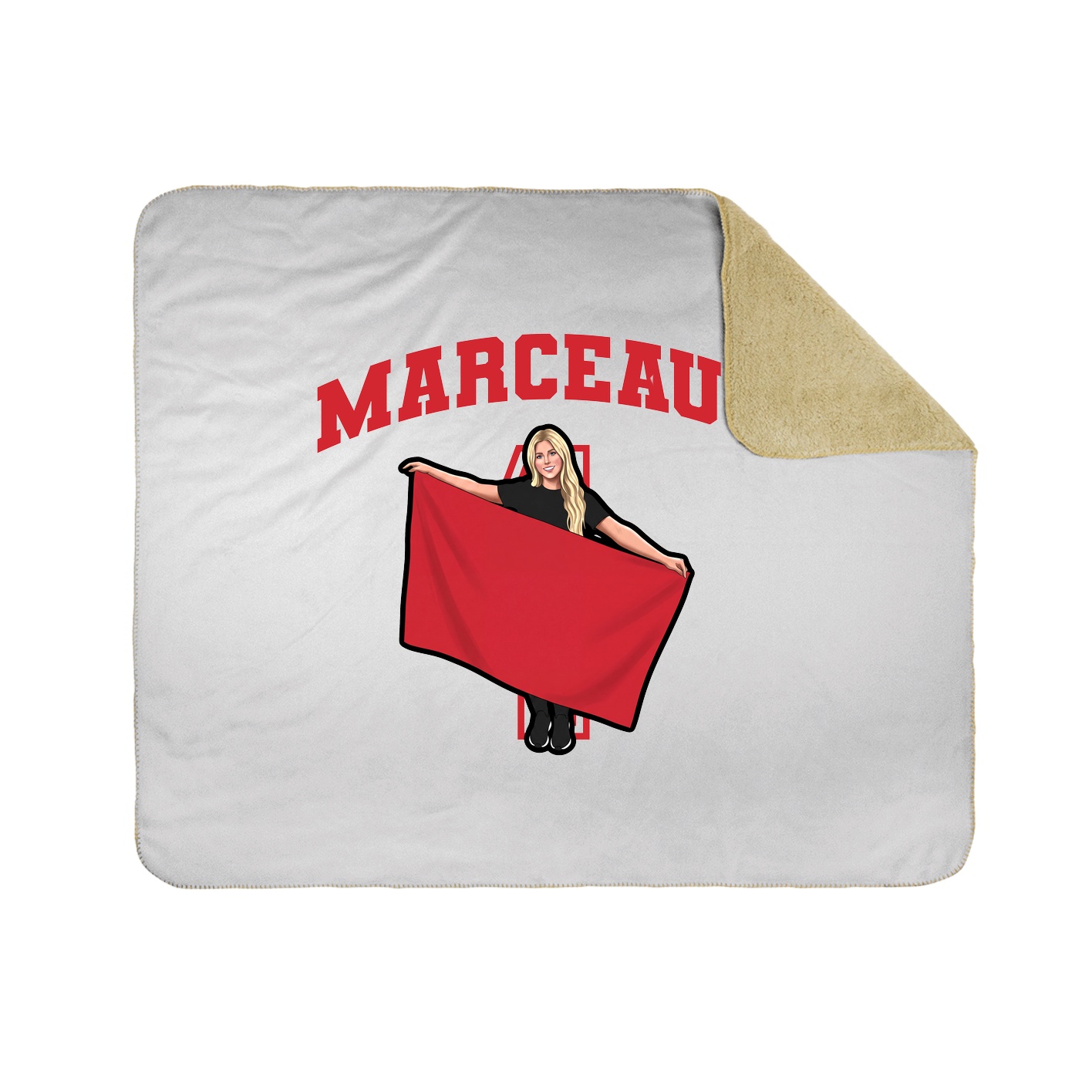 Throw Blanket — Number in White