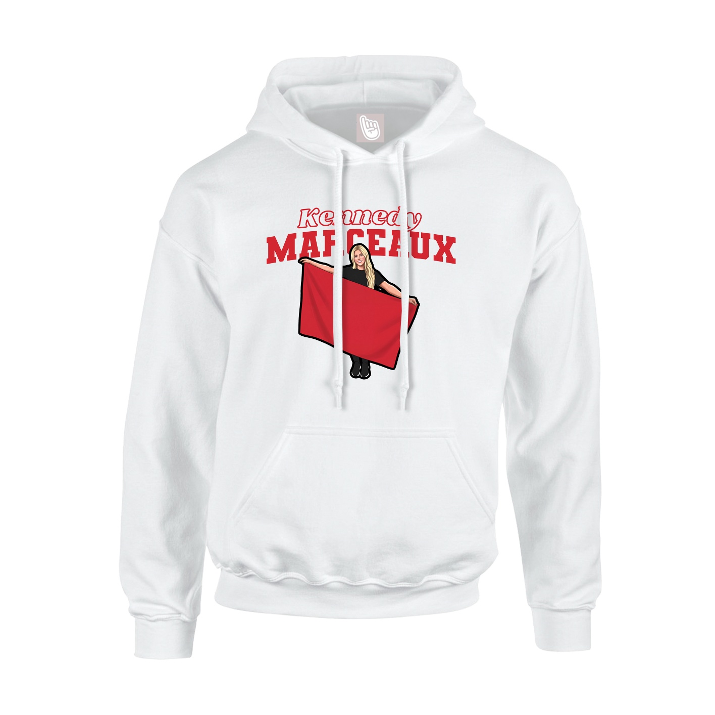 Hoodie — Name Arch in White