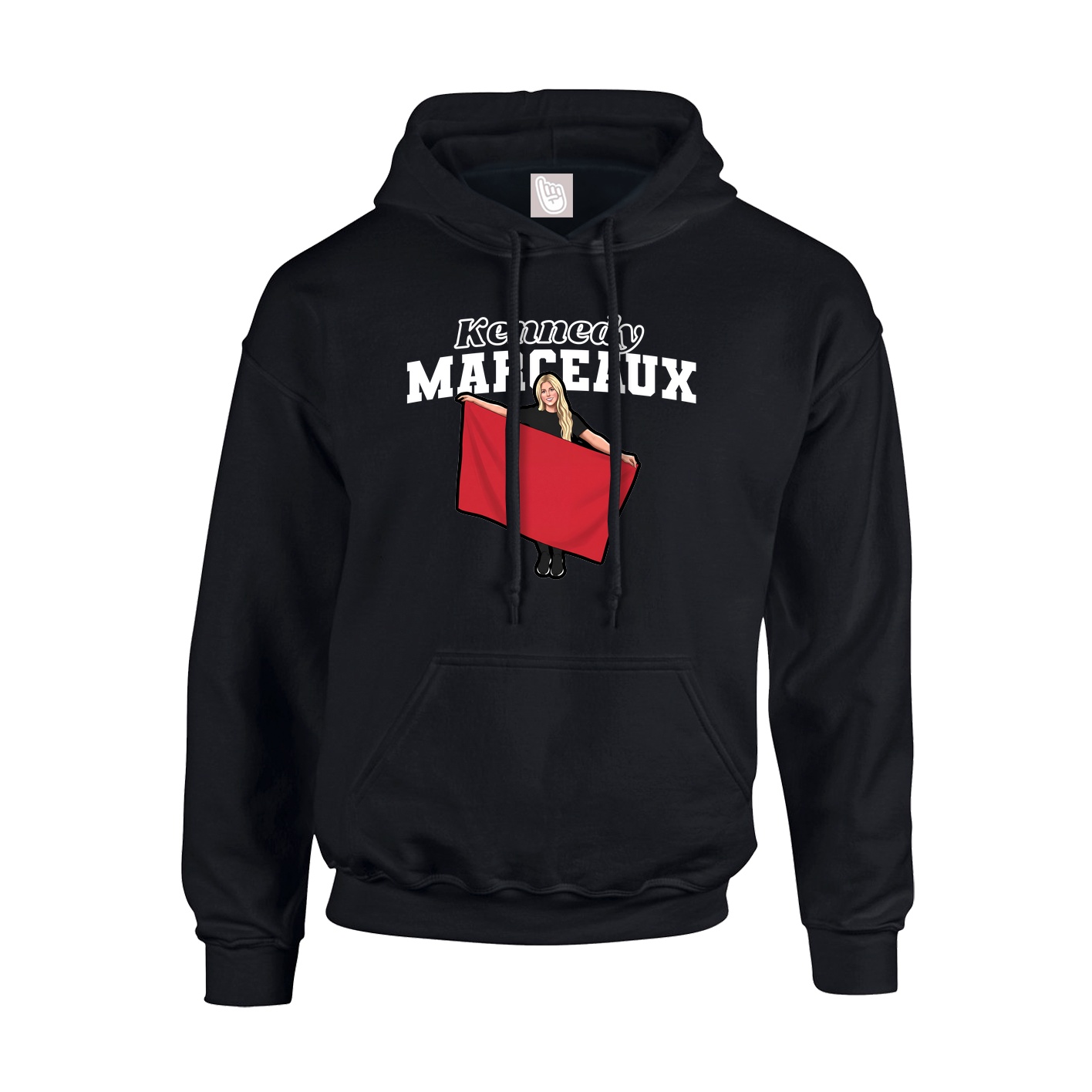 Youth Hoodie — Name Arch in Black