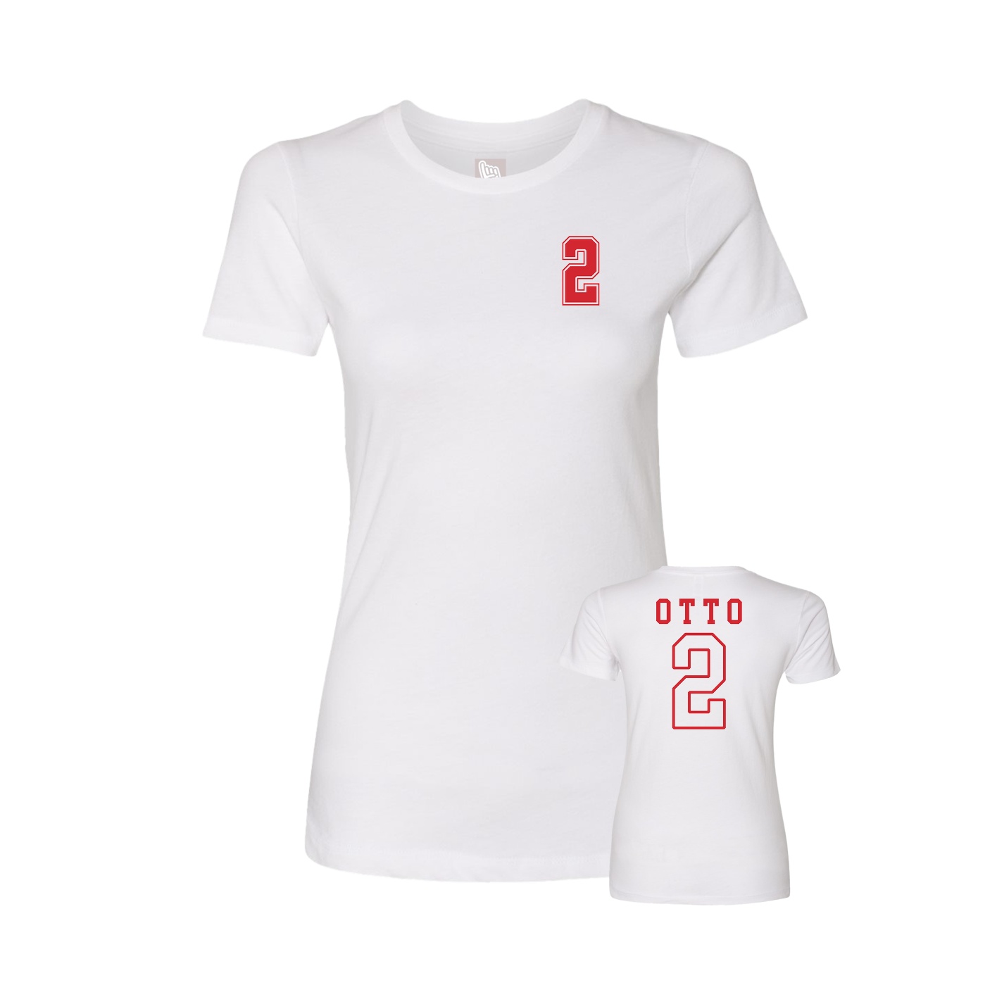 Womens Tee — Chest Back in White