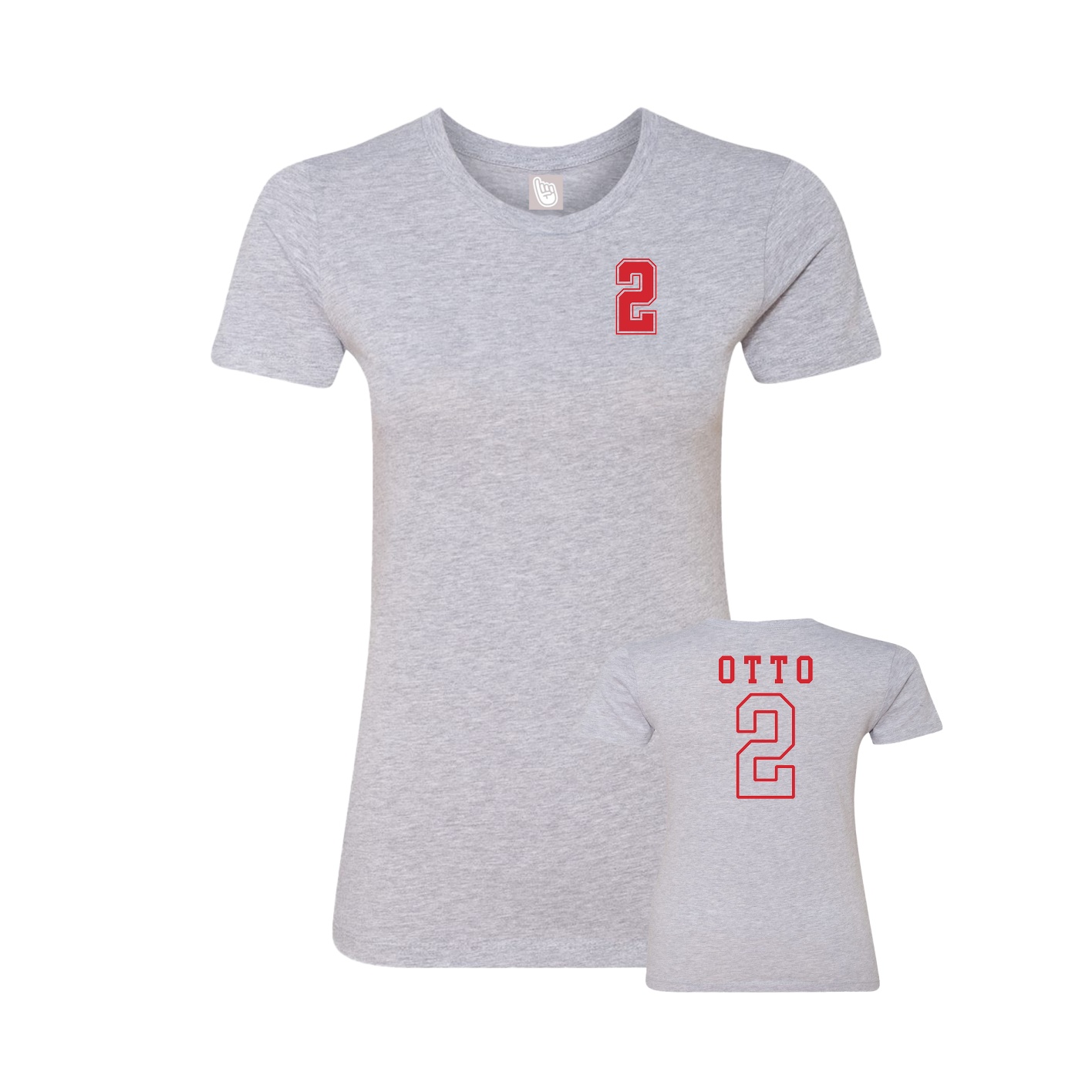 Womens Tee — Chest Back in Grey