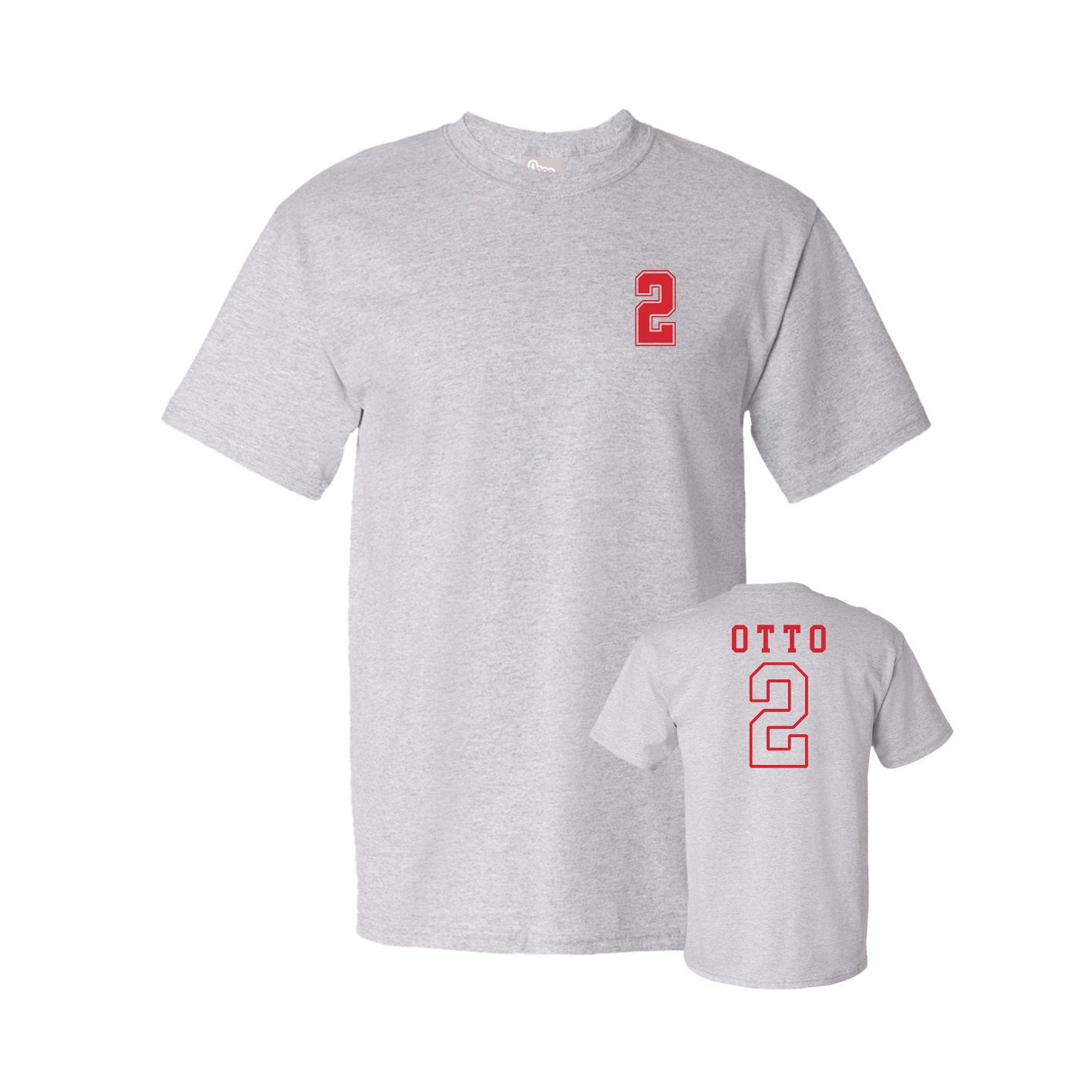 Youth Tee — Chest Back in Grey
