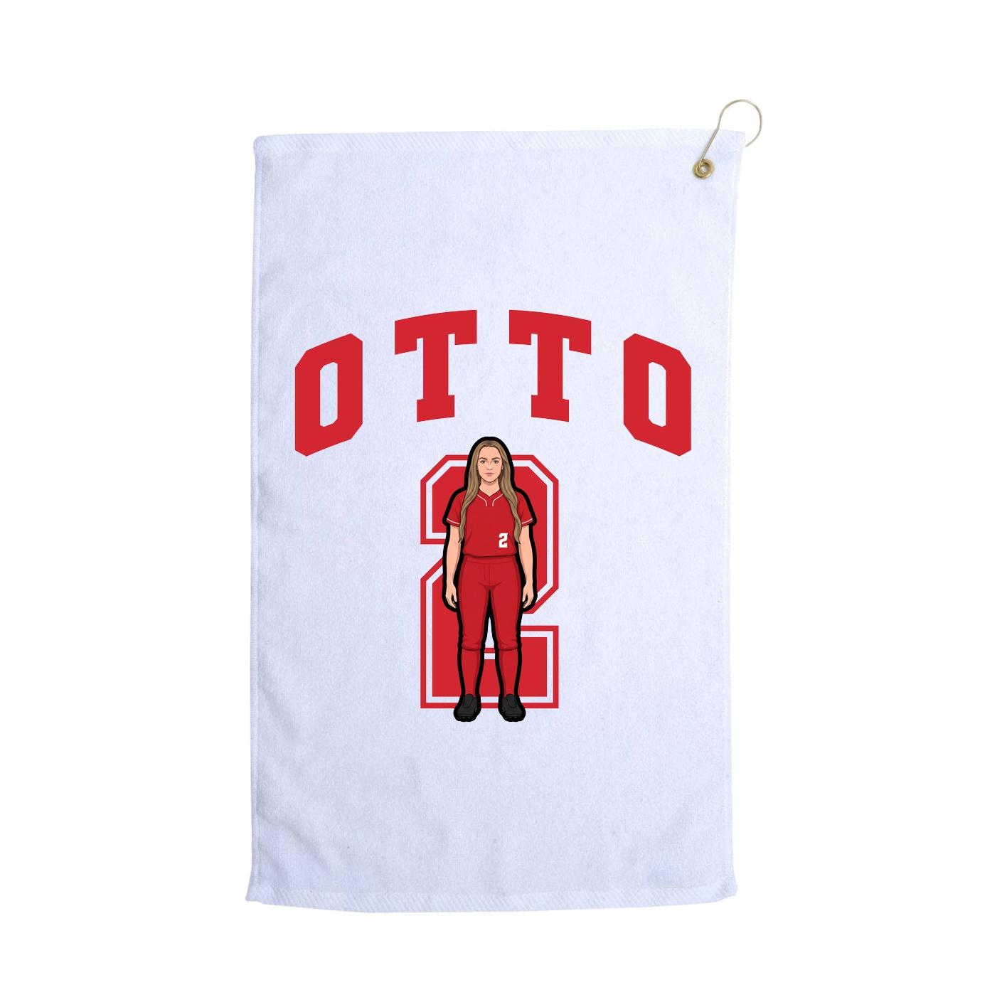 Golf Towel — Number in White
