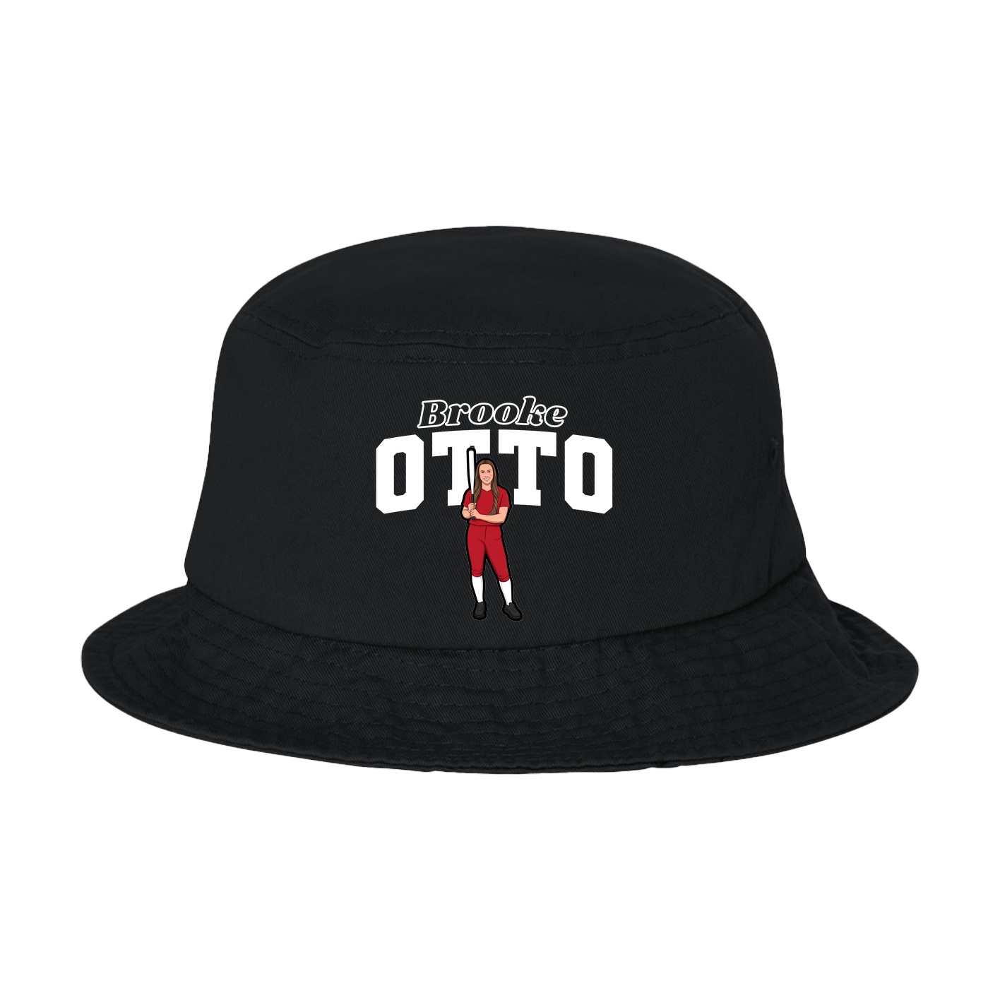Bucket Cap — Name Arch in Black