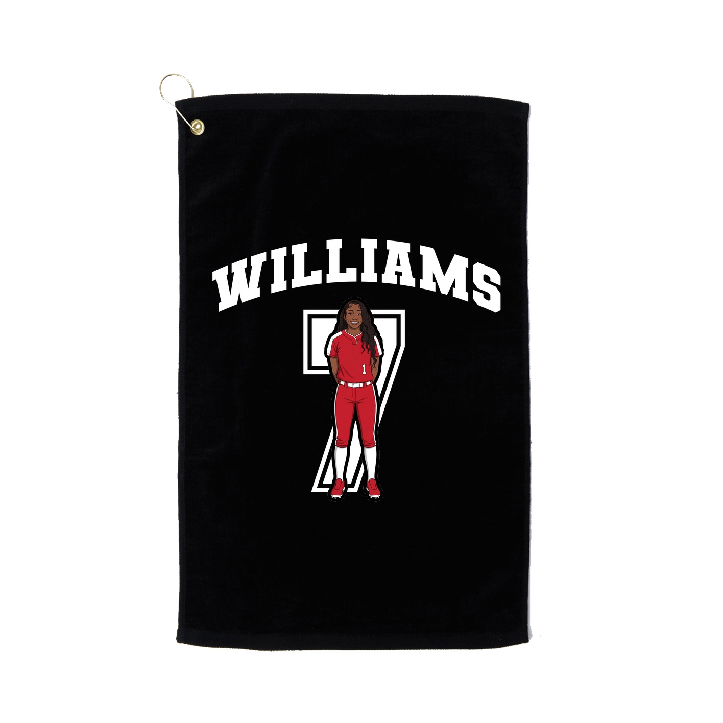 Golf Towel — Number in Black