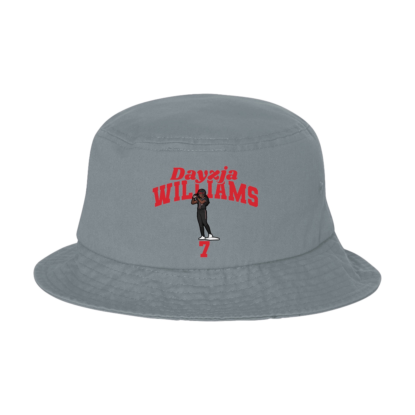 Bucket Cap — Signature Arch in Grey