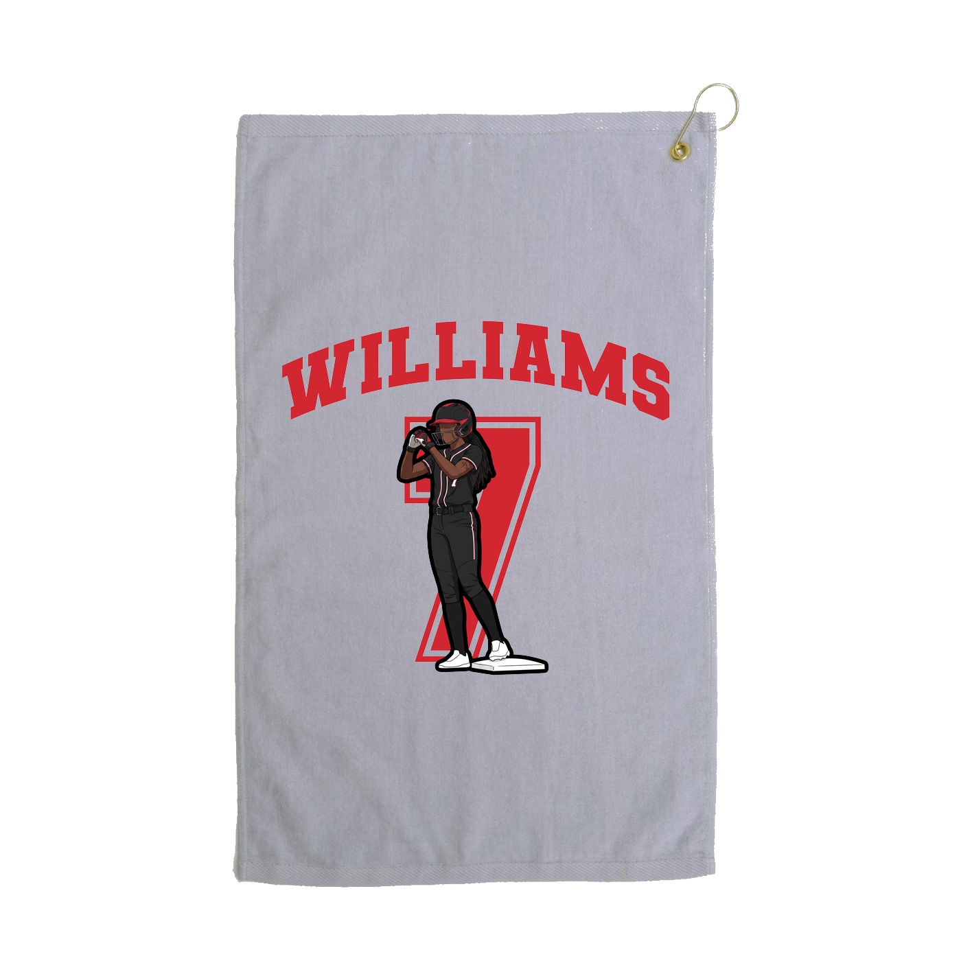 Golf Towel — Number in Grey