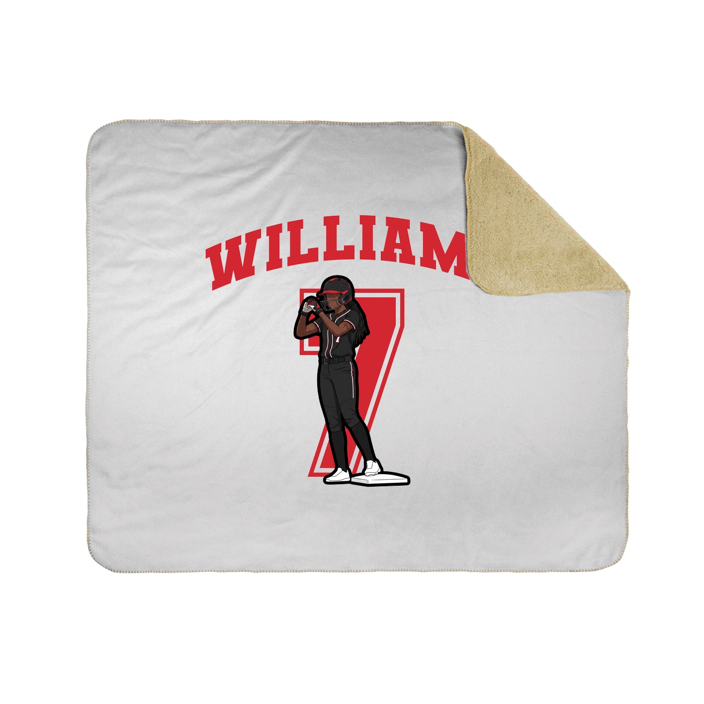 Throw Blanket — Number in White