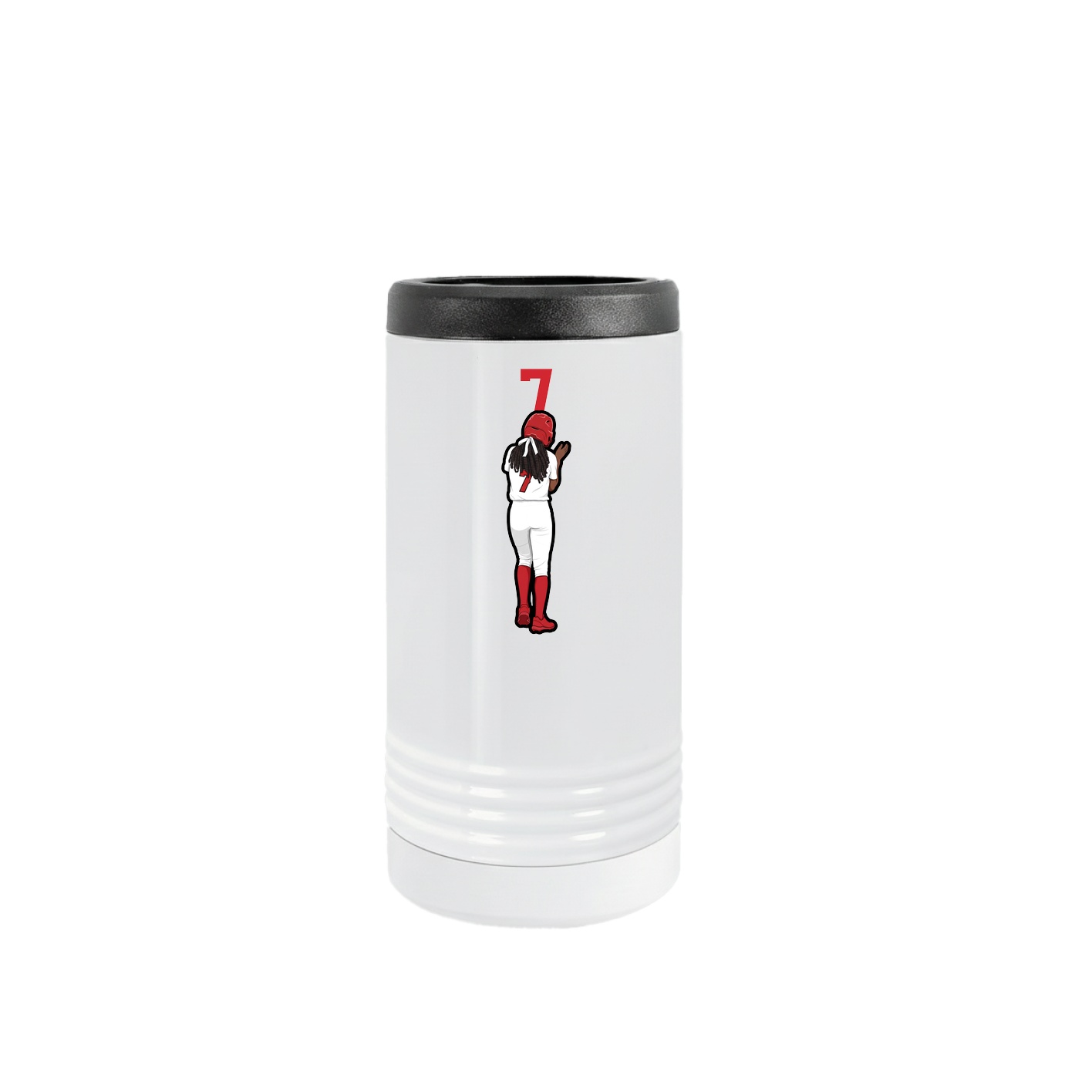 Slim Beverage Holder — Number Top in White