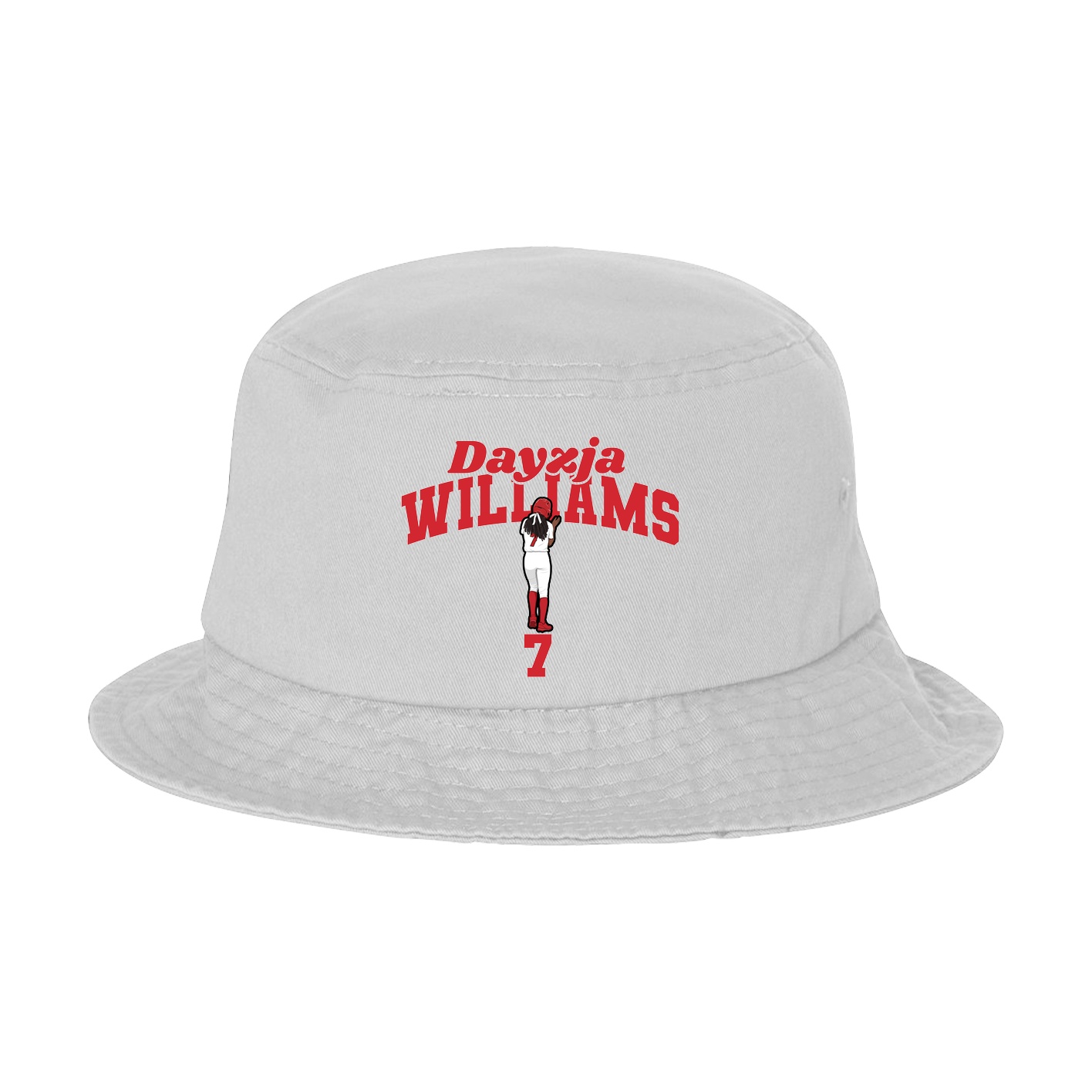 Bucket Cap — Signature Arch in White