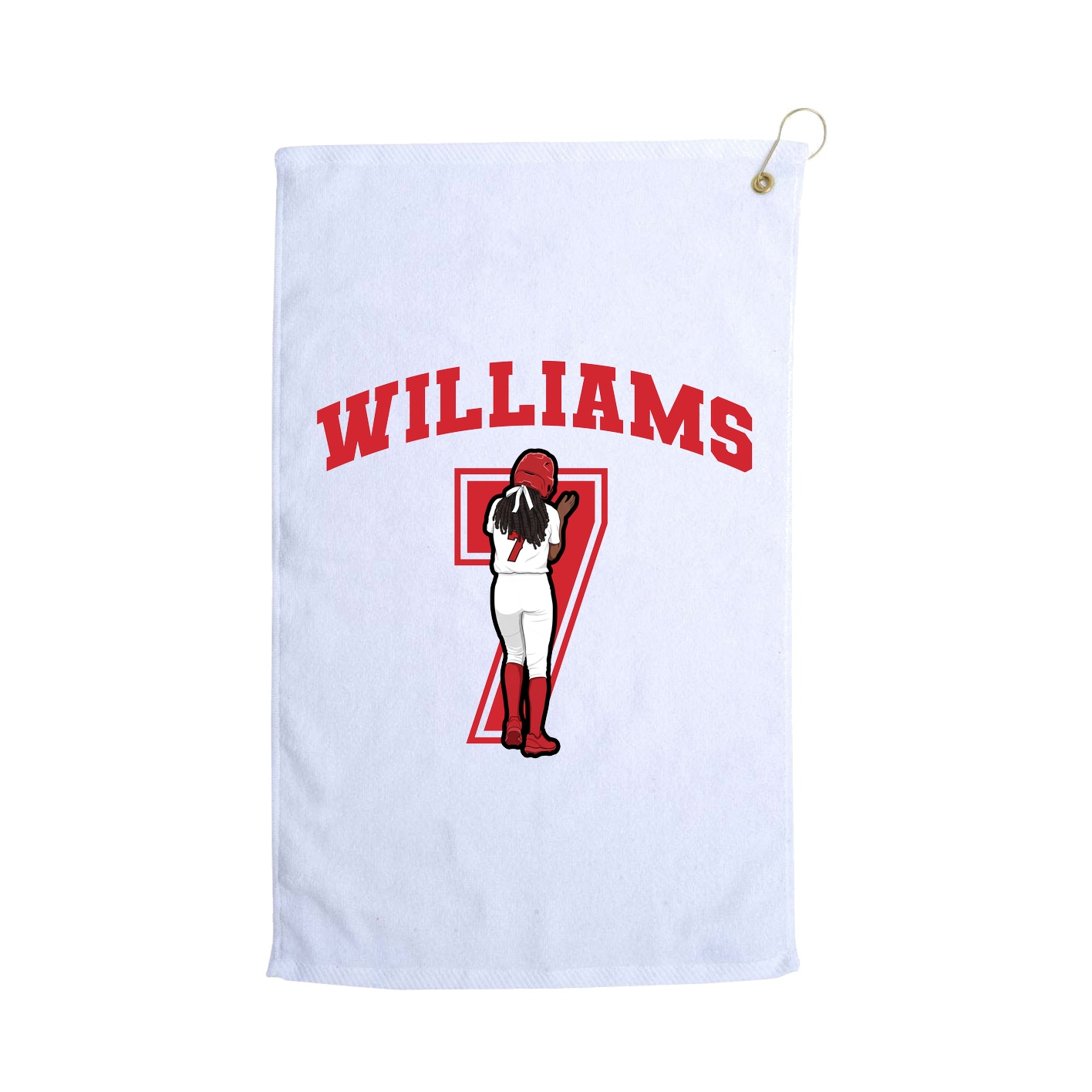 Golf Towel — Number in White