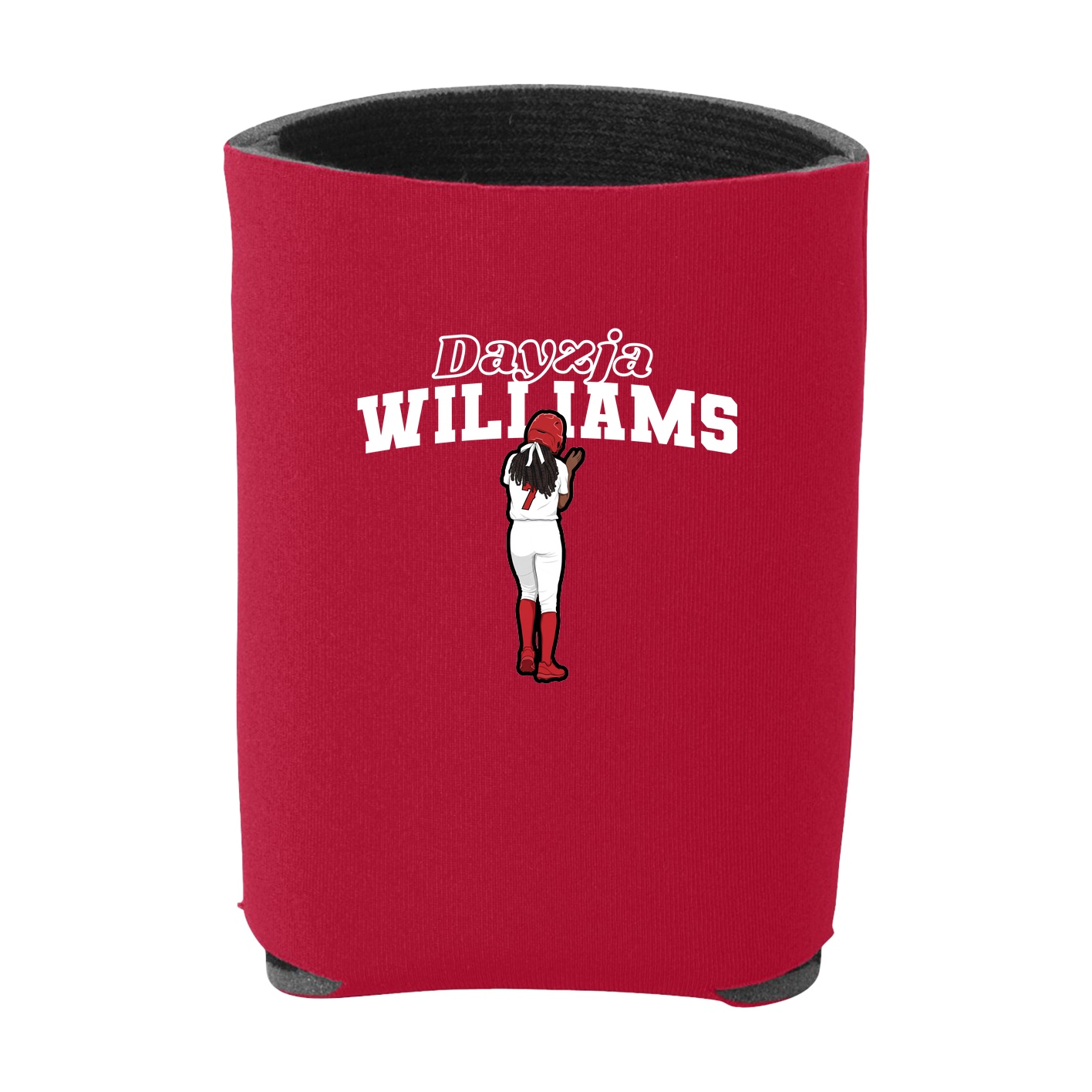 Can Holder — Name Arch in Red