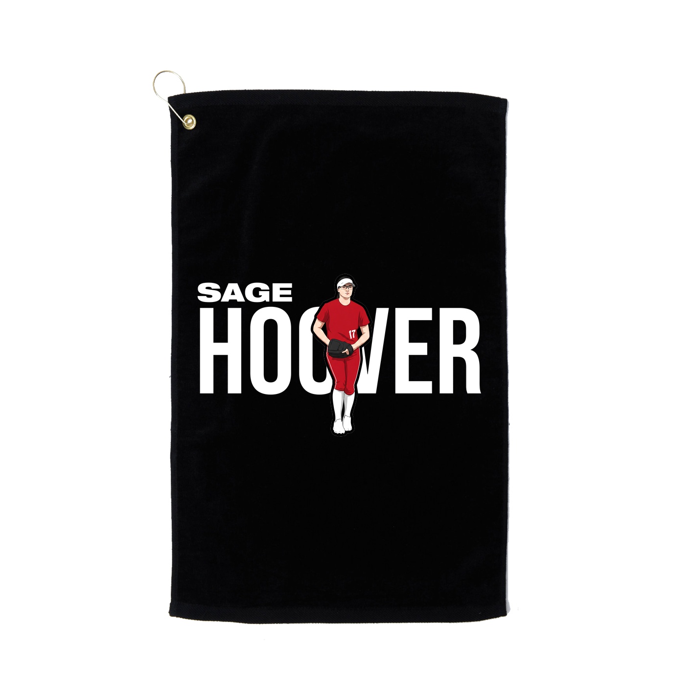 Golf Towel — Player Name in Black