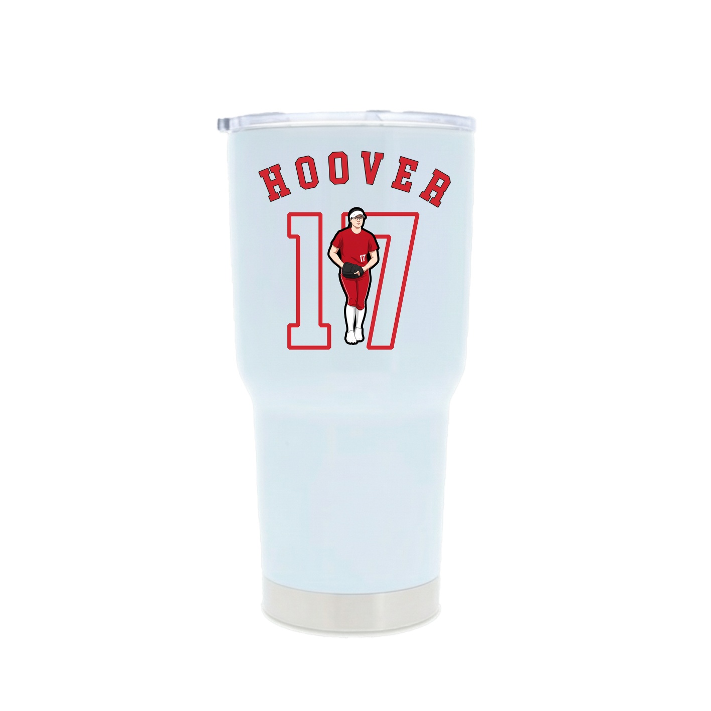 30oz Stainless Steel Tumbler — Shirsey Arch in White