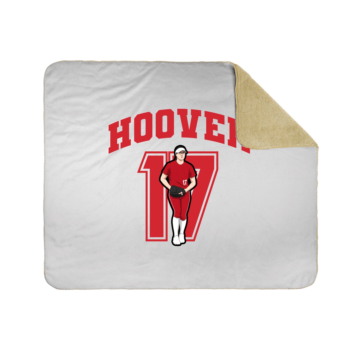 Throw Blanket — Number in White