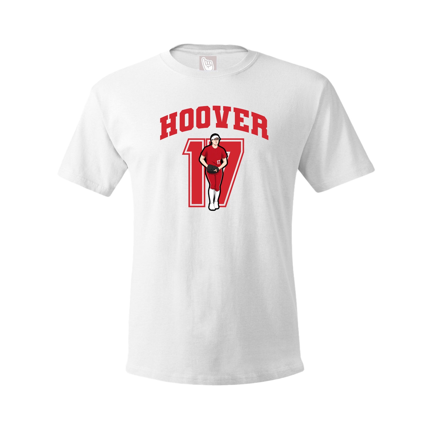 Youth Tee — Number in White