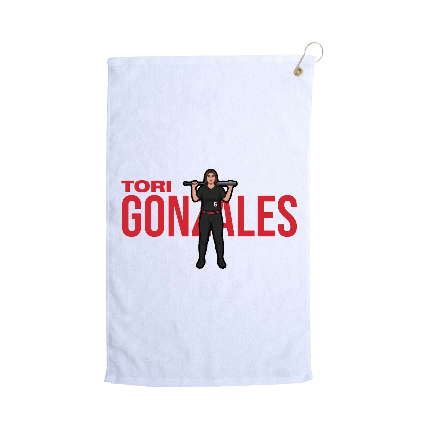 Golf Towel — Player Name in White