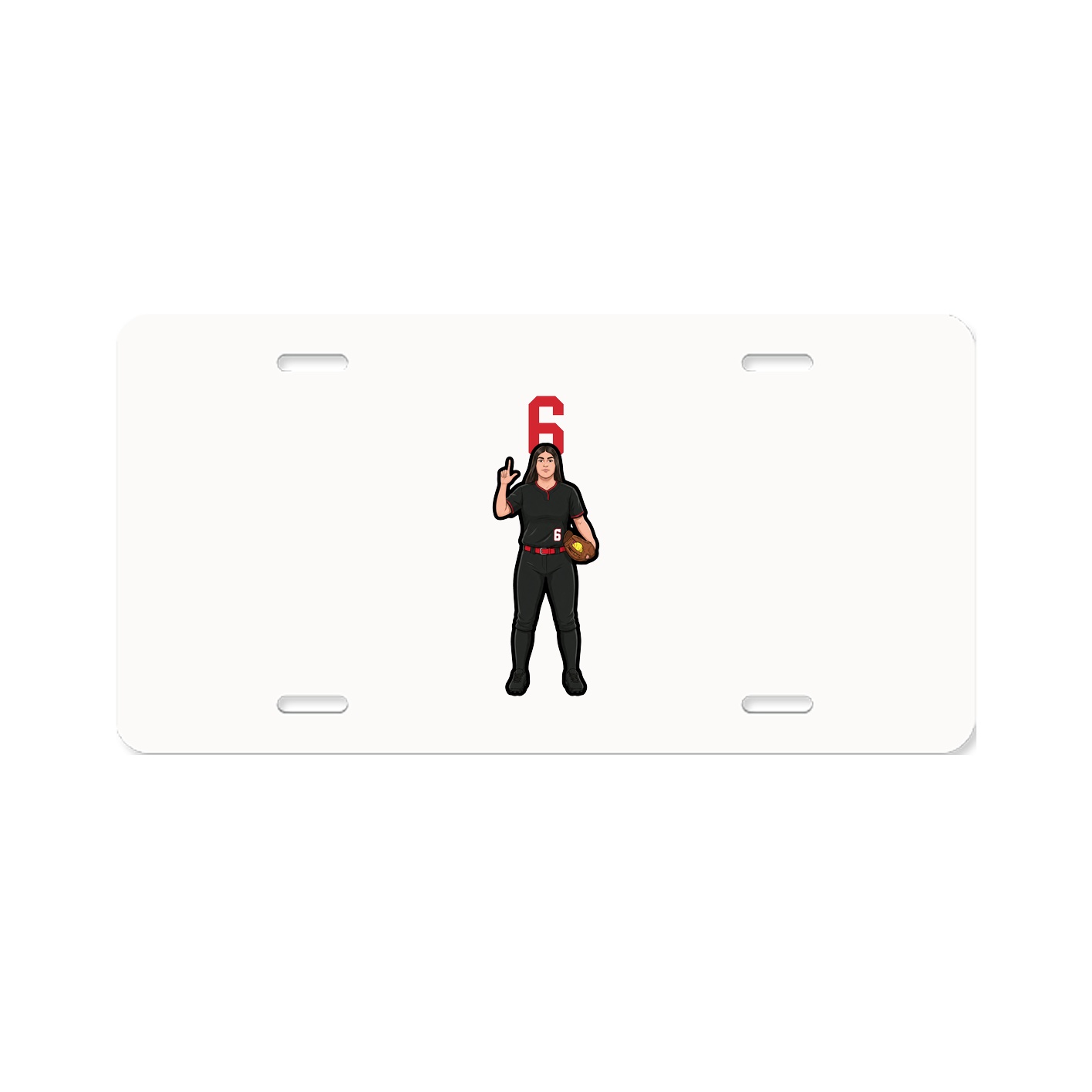 License Plate — Number Top in Classic