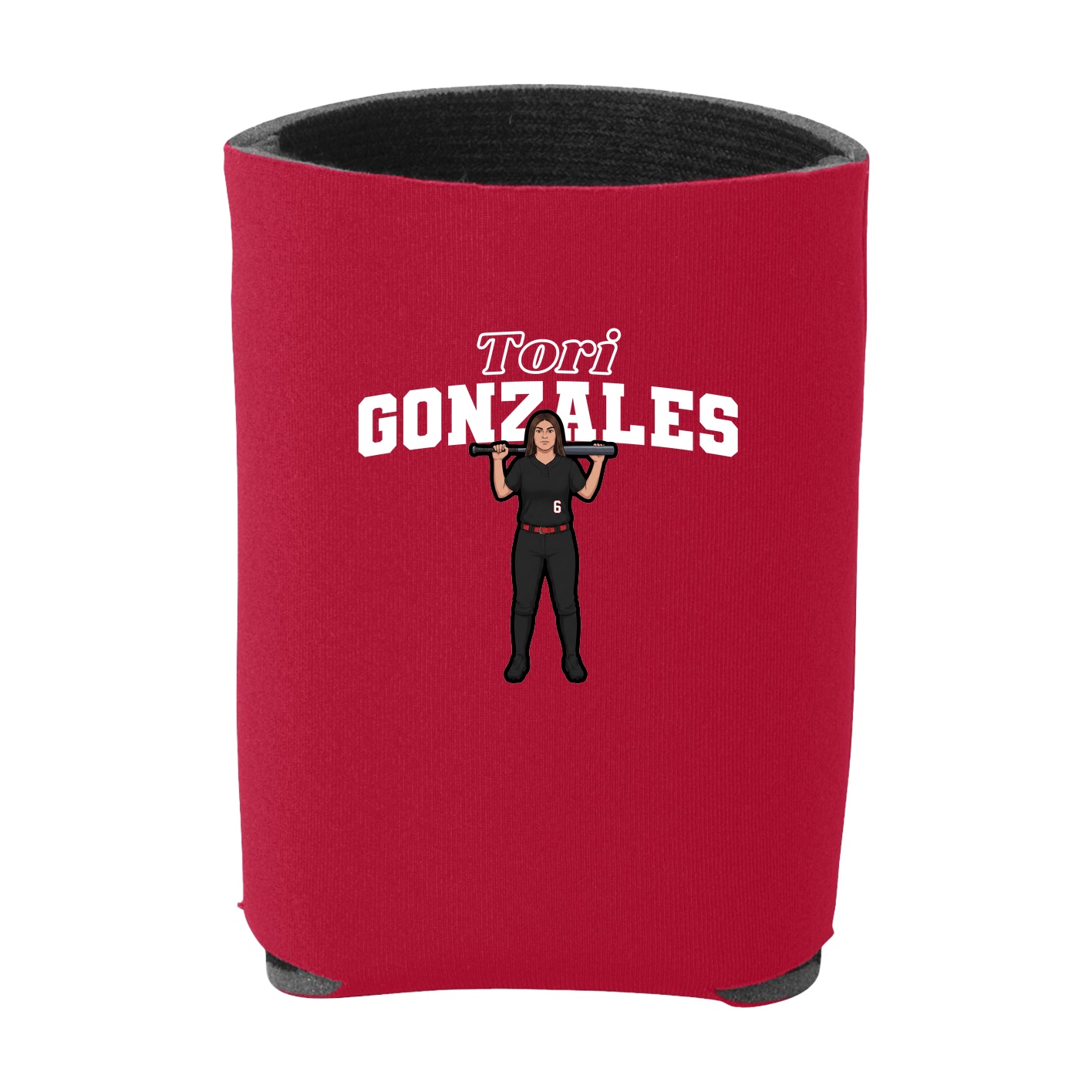 Can Holder — Name Arch in Red