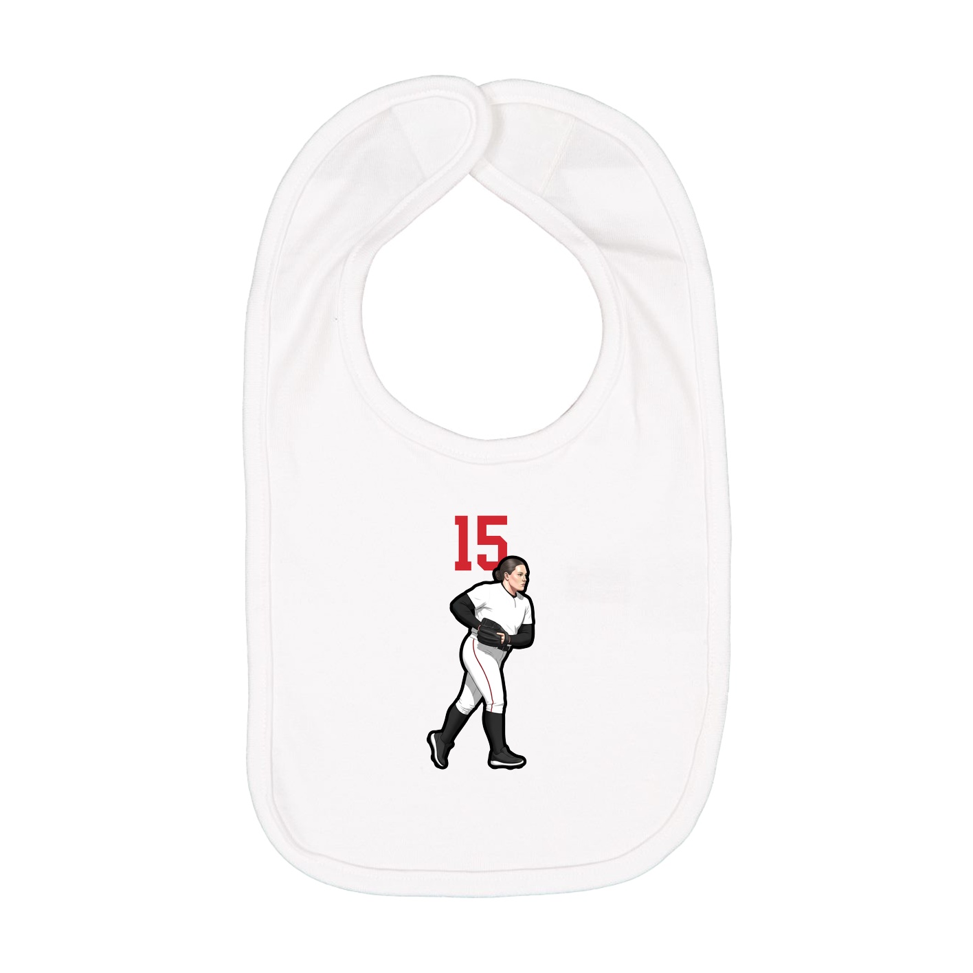 Infant Bib — Number Top in White