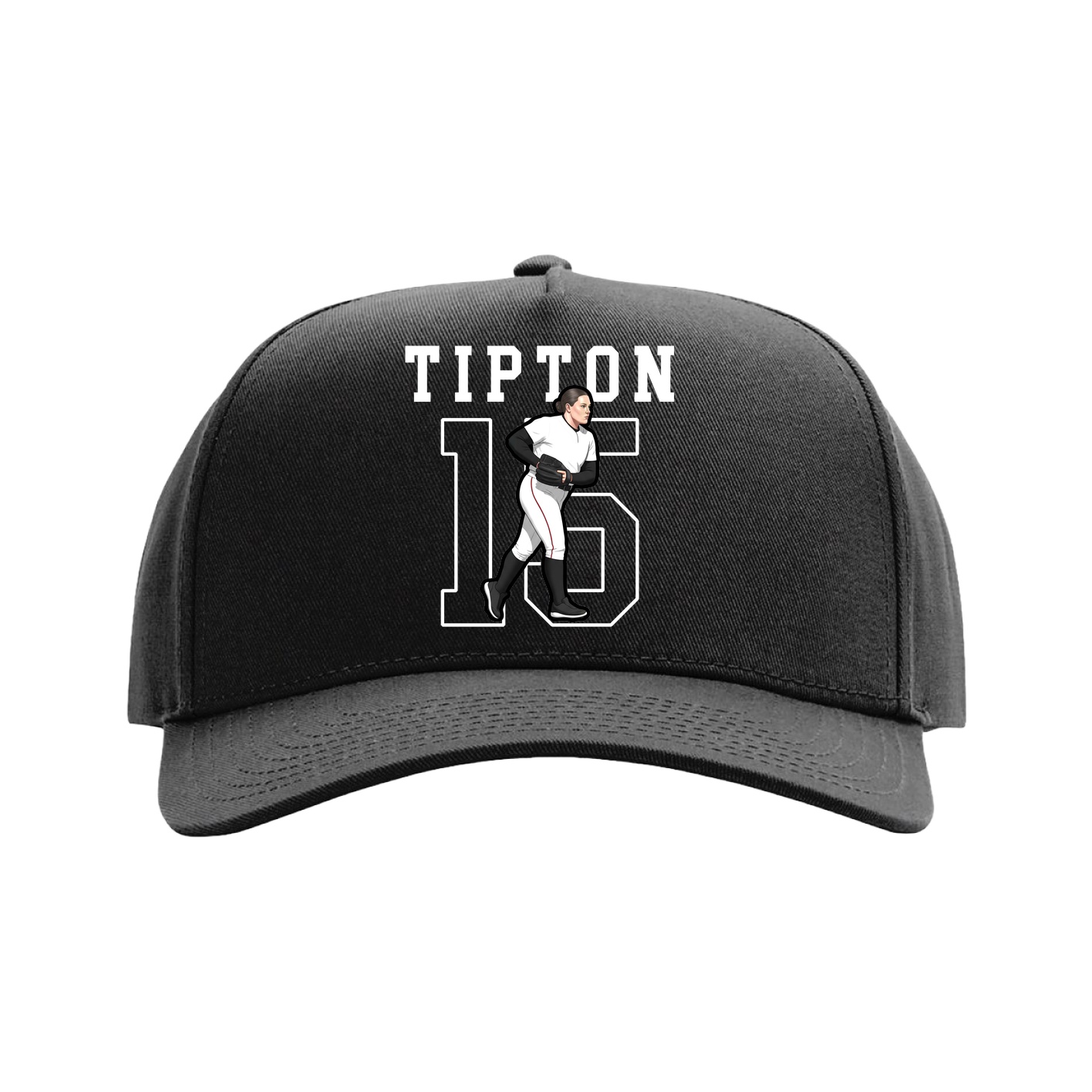 Full Fabric Five-Panel Champ Cap — Shirsey in Black