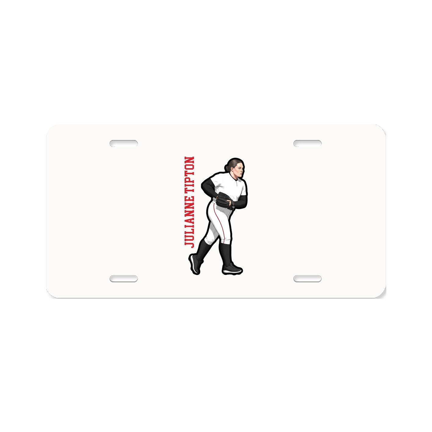 License Plate — Name Vertical in Classic