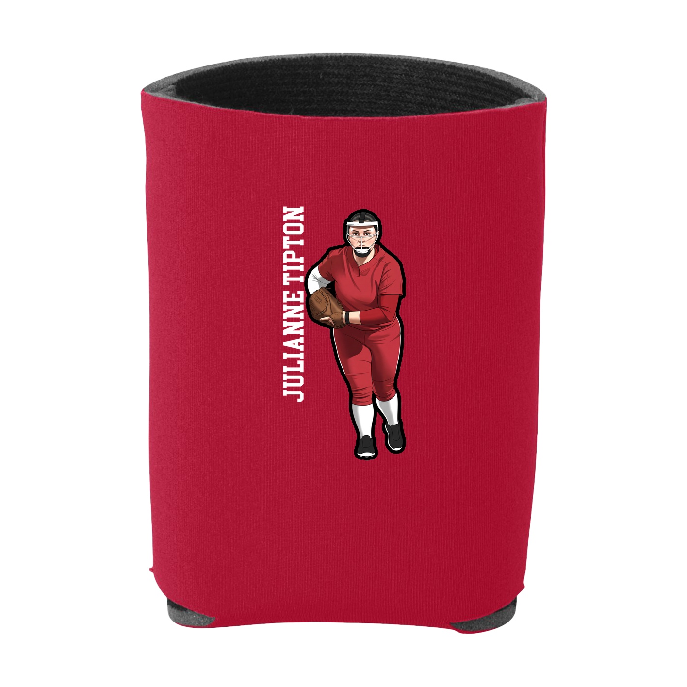 Can Holder — Name Vertical in Red