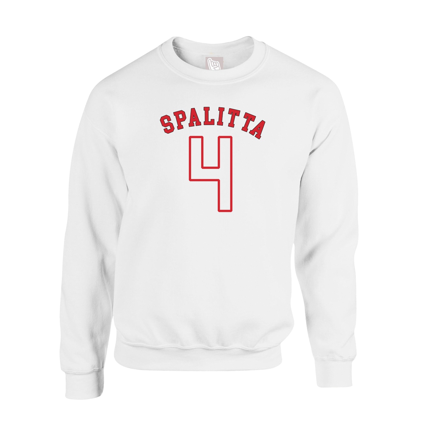 Fleece Crew — Shirsey Arch in White