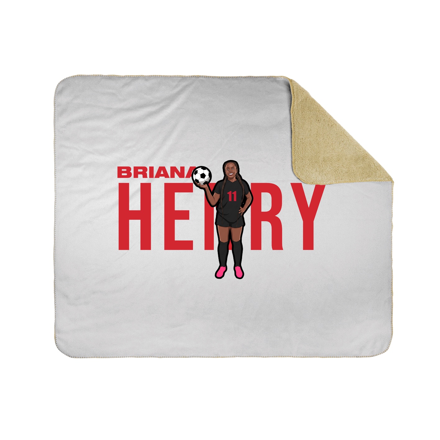 Throw Blanket — Player Name in White