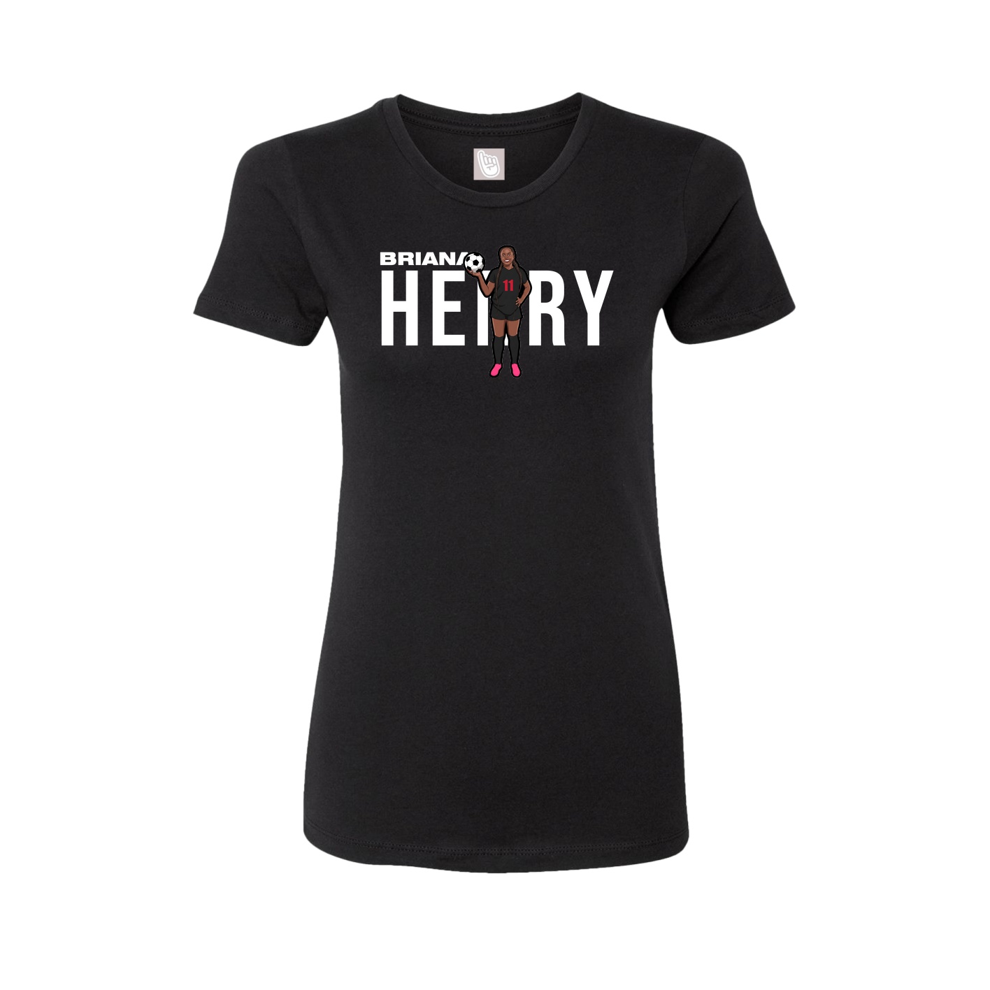 Fitted Women's Tee — Player Name in Black